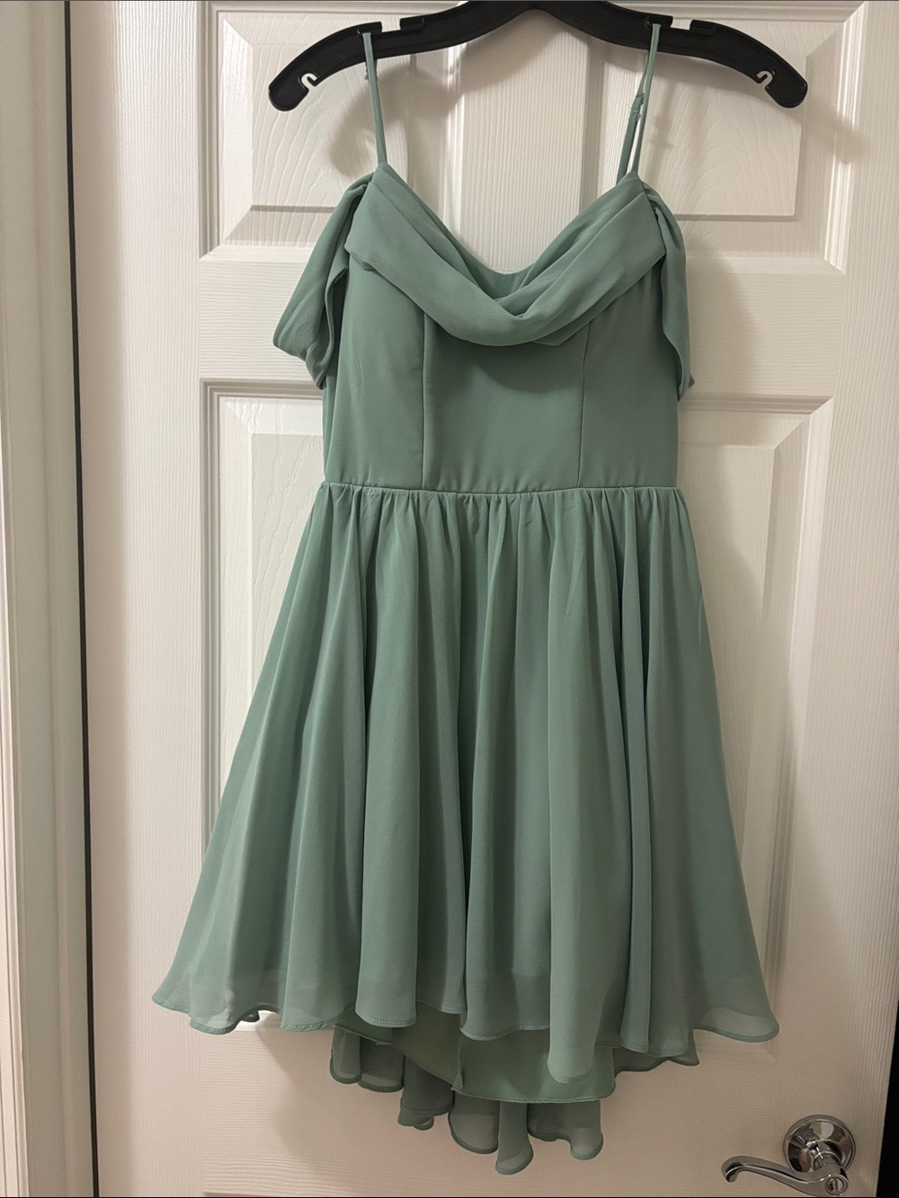 Juniors City Vibe Mint Green Chiffon Spaghetti Strap Dress
